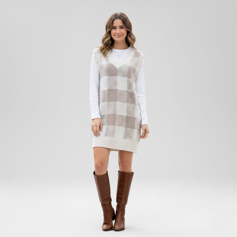 Abercrombie & Fitch Plaid Sweater Vest Dress Size XS